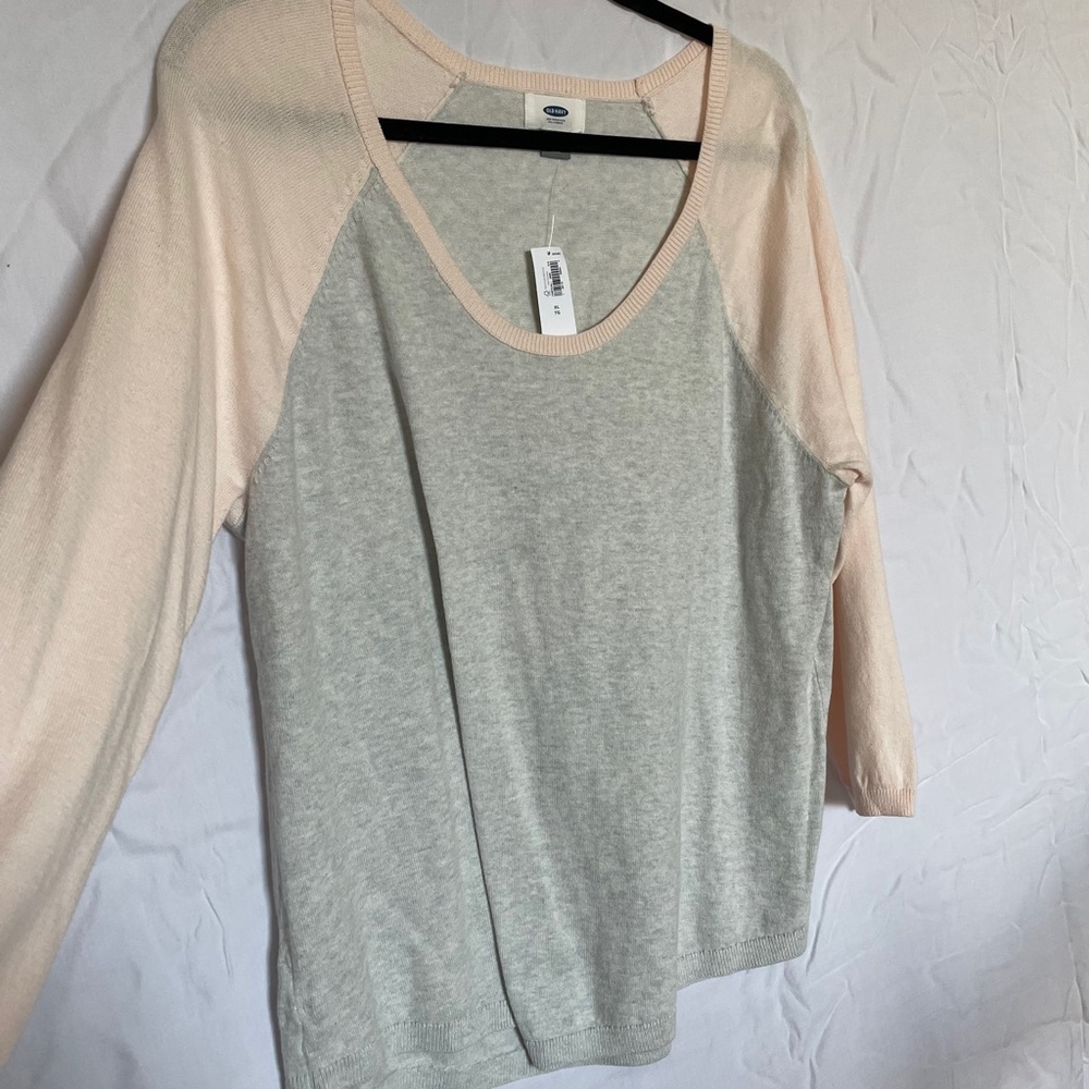 Grey and Pink/Tan Sweater